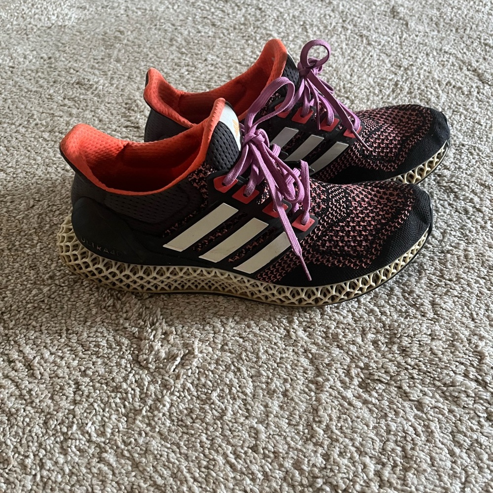 Adidas ultra 4D Black and peach Running Shoes